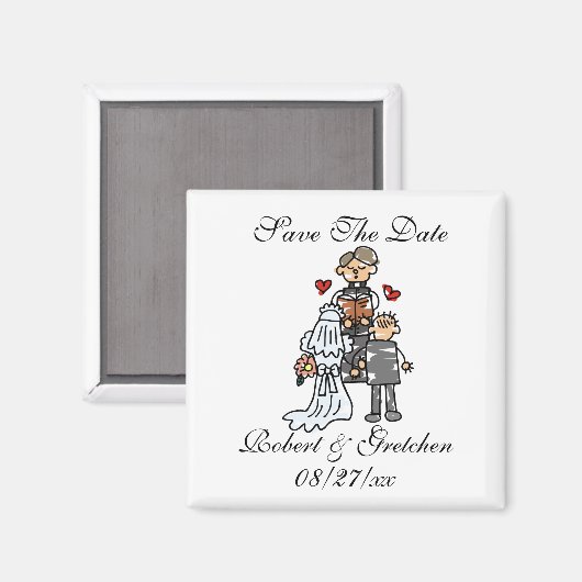 Uniek sparen de datum van het Magnet Religieuze We (Voorkant / Achterkant)