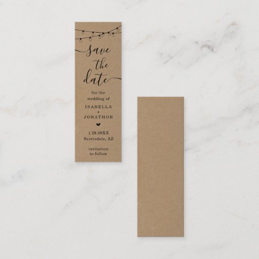 Uniek sparen het Bladwijzer van het Bladwijzer van Mini Visitekaartje (Voorkant / Achterkant)