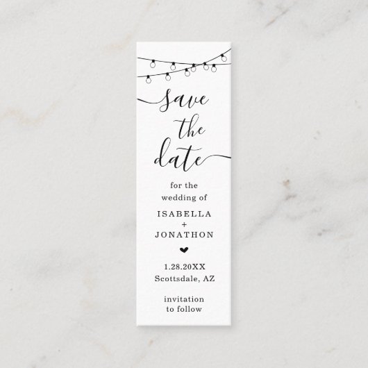 Uniek sparen het Bladwijzer van het Bladwijzer van Mini Visitekaartje (Voorkant)