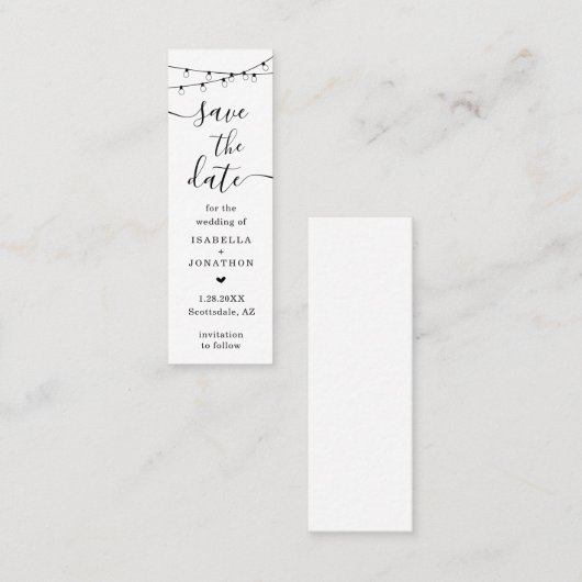 Uniek sparen het Bladwijzer van het Bladwijzer van Mini Visitekaartje (Voorkant / Achterkant)