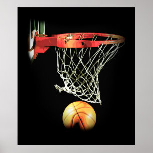Uniek speciaal trendy basketbal Poster
