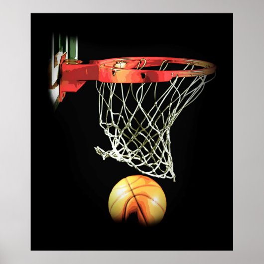 Uniek speciaal trendy basketbal Poster (Voorkant)