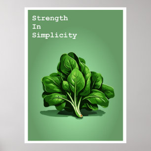 Uniek spinazie poster