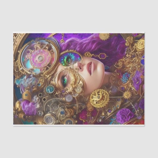 Uniek Steampunk Decoupage tissuepapier (Voorkant)