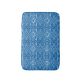 Uniek stijlvol blauw patroon badmat (Voorkant Verticaal)