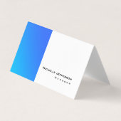 Uniek Stijlvol Blauw Wit Modern Eenvoudig Visitekaartje (Voorkant)