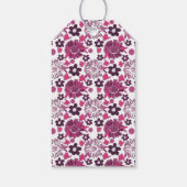 Uniek stijlvol bloemmotief cadeaulabel (Achterkant)