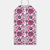 Uniek stijlvol bloemmotief cadeaulabel (Achterkant)