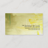 Uniek Stijlvol Geel Groen Abstract Patroon Visitekaartje (Achterkant)