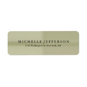 Uniek stijlvol modern elegant retour adres label