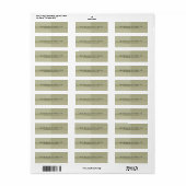 Uniek stijlvol modern elegant retour adres label (Full Sheet)
