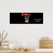 Uniek stijlvol Poster met panoramisch Basketball (Keuken)