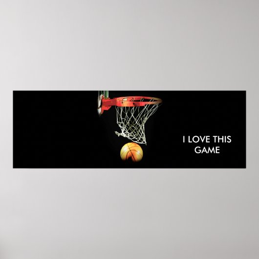 Uniek stijlvol Poster met panoramisch Basketball (Voorkant)