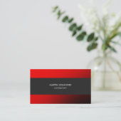 Uniek stijlvol rood grijs Visitekaartje (Staand voorkant)
