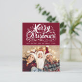 Uniek stijlvol script Modern Christmas Briefkaart (Staand voorkant)