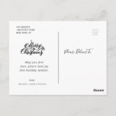 Uniek stijlvol script Modern Christmas Briefkaart (Achterkant)