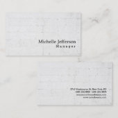 Uniek stijlvol wandontwerp visitekaartje (Voorkant / Achterkant)