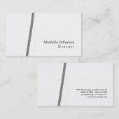 Uniek stijlvol, wit, modern, eenvoudig visitekaartje (Voorkant / Achterkant)