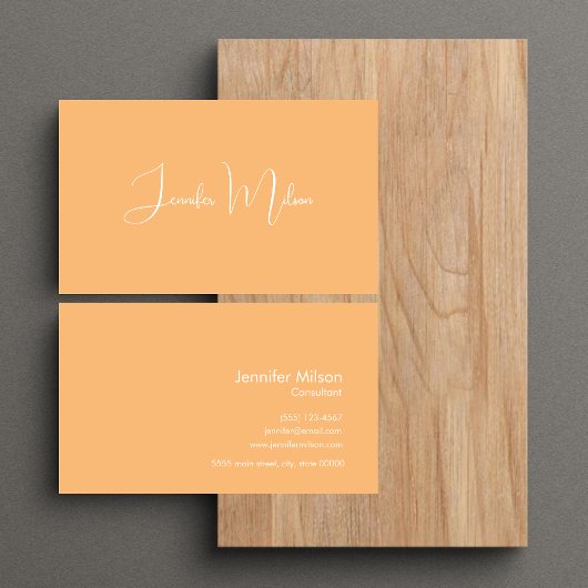 Uniek strak handgeschreven script plakken Sinaasap Visitekaartje