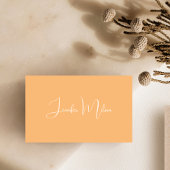 Uniek strak handgeschreven script plakken Sinaasap Visitekaartje