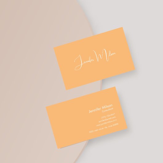 Uniek strak handgeschreven script plakken Sinaasap Visitekaartje