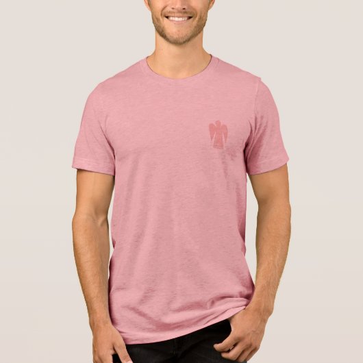 Uniek T-shirt Licht Roze Engel (Voorkant)