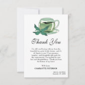 Uniek Tea Party Vrijgezellenfeest Bedankkaart (Voorkant)