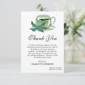Uniek Tea Party Vrijgezellenfeest Bedankkaart (Staand voorkant)