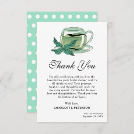 Uniek Tea Party Vrijgezellenfeest Bedankkaart