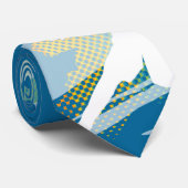 Uniek tennisstropdas met tennisspelersontwerp stropdas (Opgerold)