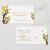 Uniek Tree Theme Interieurontwerp Visitekaartje (Voorkant / Achterkant)