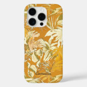 Uniek Tropisch Blad Geel Modern Gepersonaliseerd Case-Mate iPhone Case (Achterkant)