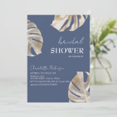 Uniek Tropisch Gold Monstera-Vrijgezellenfeest Kaart (Staand voorkant)