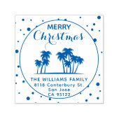 Uniek Tropisch kerstretouradres Zelfinktende Stempel (Design)