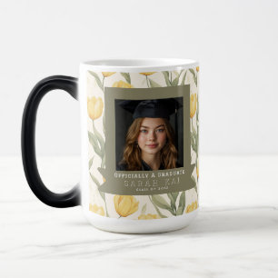 Uniek tulp patroon gefeliciteerd afgestudeerde magische mok