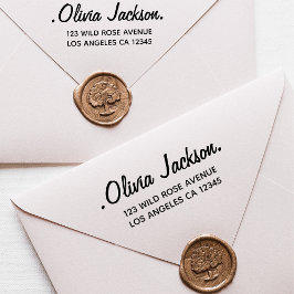 Uniek Typografie Script Bedrijf Retouradres Zelfinktende Stempel