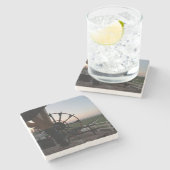 Uniek Uitzicht van binnenuit Stenen Onderzetter (Zijkant)