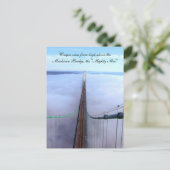 Uniek Uitzicht van boven de Mackinac Bridge Briefkaart (Staand voorkant)