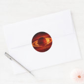 Uniek uitzicht van Saturnus Ronde Sticker (Envelop)