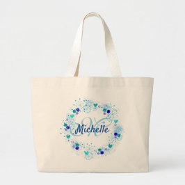 Uniek uniek exemplaar van de speciale blauwe naam  grote tote bag