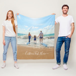 Uniek uw eigen aangepaste ontwerptekst - overzicht fleece deken