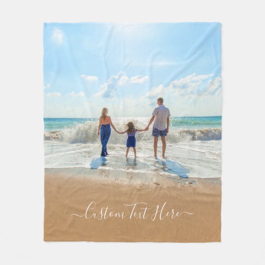 Uniek uw eigen aangepaste ontwerptekst - overzicht fleece deken (Voorkant)