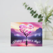 Uniek Vaderdag-briefkaart: Hartboomontwerp Briefkaart (Staand voorkant)