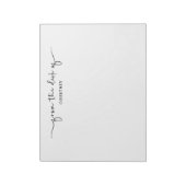 Uniek van zwart-witwasprogramma notitieblok (Linkerzijde)