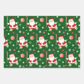 Uniek veld hockey vakantie cadeau inpakpapier vel (Voorkant)