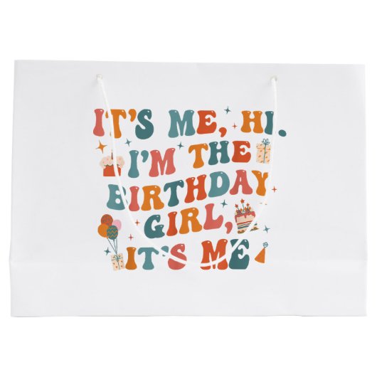 Uniek verjaardagsfeestje zijn me hi in de verjaard groot cadeauzakje (Achterkant)