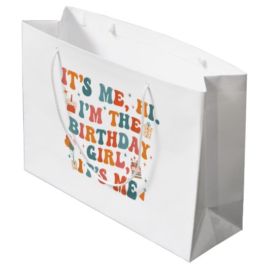 Uniek verjaardagsfeestje zijn me hi in de verjaard groot cadeauzakje (Achterkant Gekanteld)