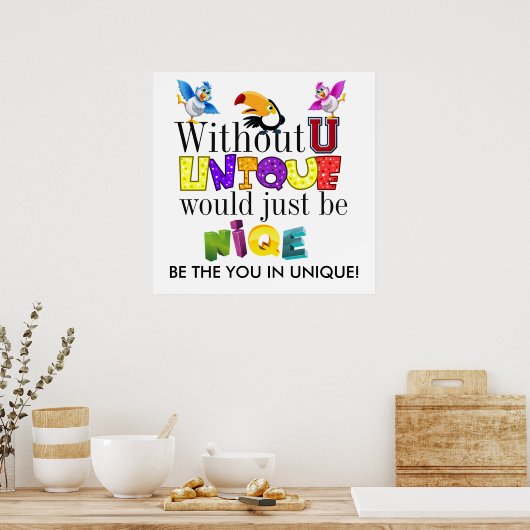 UNIEK VERTROUWEN U Poster (Keuken)