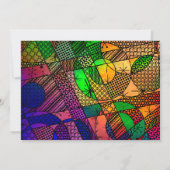 Uniek, vet, kleurrijk geometrisch "Save the Date" Kaart (Achterkant)