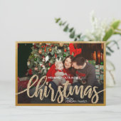 Uniek vier fotoraster 4 Fotocollage Holiday Inv Kaart (Staand voorkant)